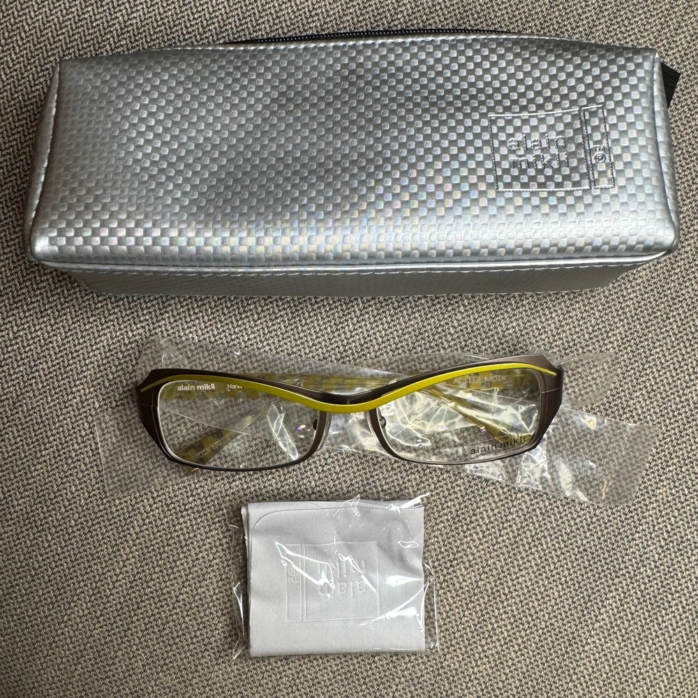 Alain Mikli Moik Brown Yellow Women's Eyeglass Frames France